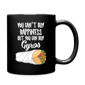 Conception drôle de gyroscope de bonheur alimentaire grec - Mug uni - noir - Droite