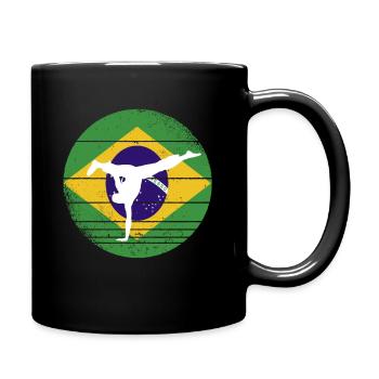 Capoeira Retro Brazil - Mug uni - noir - Droite