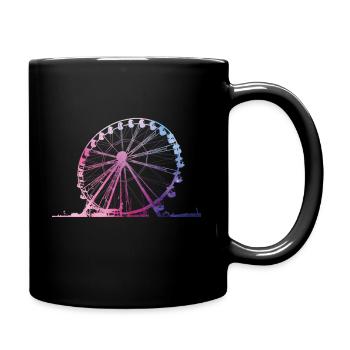 Showman ferris wheel fun fair funfair - Full Colour Mug - black - Right