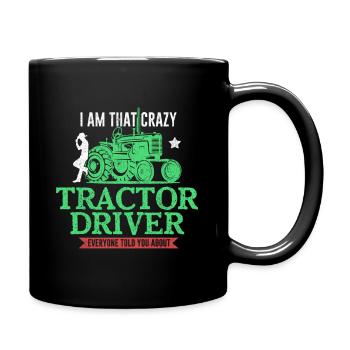 Tractor farmer - Full Colour Mug - black - Right