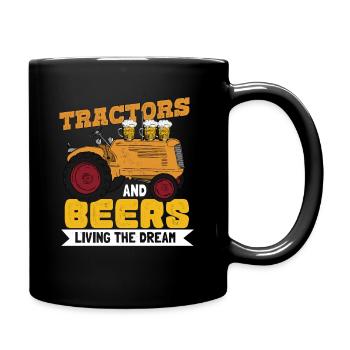 Tracteurs et bières vivant la bière Dream Trecker - Mug uni - noir - Droite
