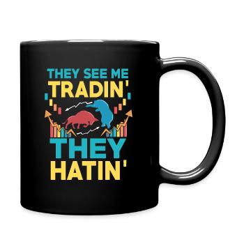 Bourse Forex Trading - Mug uni - noir - Droite