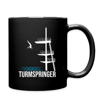 Turmspringer Sprungturm Tricks Turmspringen - Tasse einfarbig - Schwarz - Rechts