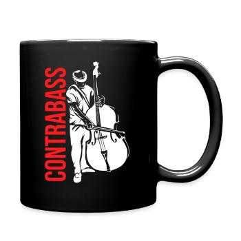 Double bass musician - Full Colour Mug - black - Right