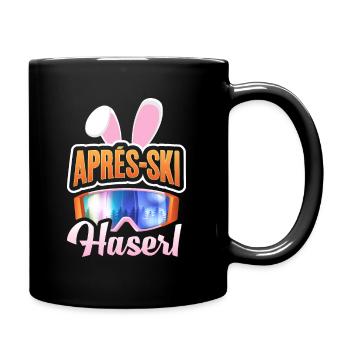 Apres Ski Aprés Ski Skihütte Piste - Tasse einfarbig - Schwarz - Rechts
