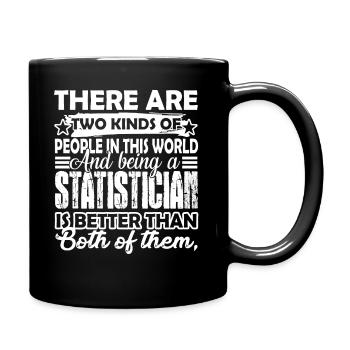 Statistiker als Statistiker - Tasse einfarbig - Schwarz - Rechts