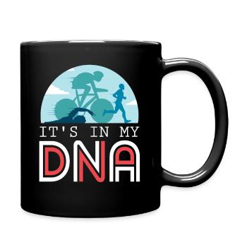 Triathlon Triathlet - It's in my DNA - Tasse einfarbig - Schwarz - Rechts