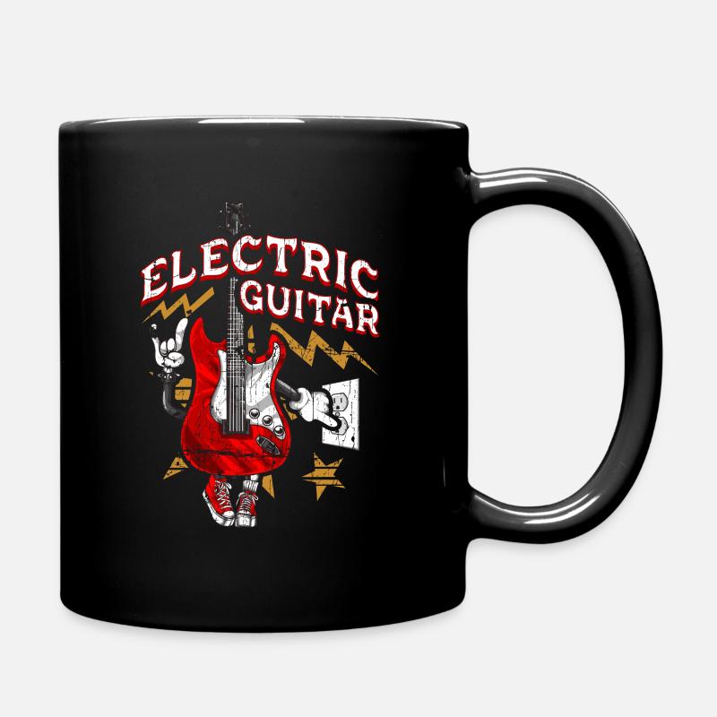 Rock E-Gitarre - Tasse einfarbig - Schwarz