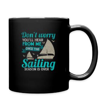 Sailing Regatta Skipper Boat Gift Sailboat - Full Colour Mug - black - Right