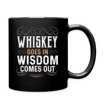 Whiskey Whisky Scotch Single Malt Bourbon Geschenk - Tasse einfarbig - Schwarz - Rechts