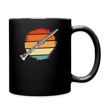 Clarinette instrument de musique chemise joueur de bande - Mug uni - noir - Droite