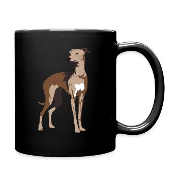 Lévrier, galgo, lévriers - Mug uni - noir - Droite