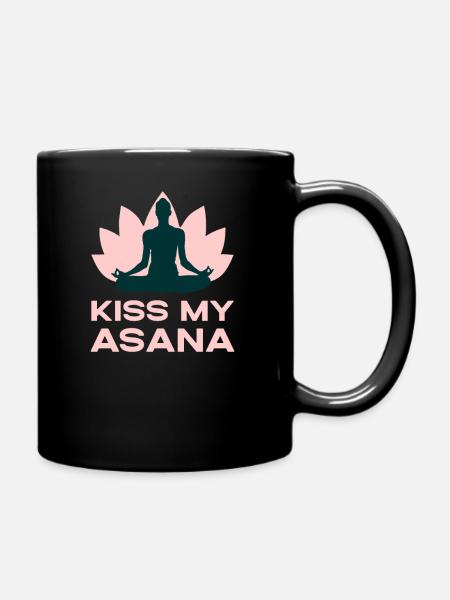Yoga Asana Yoga Asana Yoga Asana - Mug uni - noir