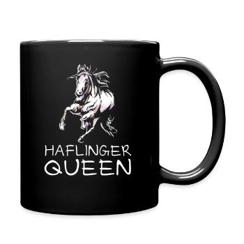 Ferme équestre des cavaliers Haflinger - Mug uni - noir - Droite