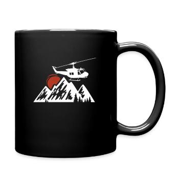 Helicopter - Tasse einfarbig - Schwarz - Rechts