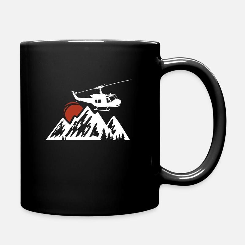 Helicopter - Full Colour Mug - black