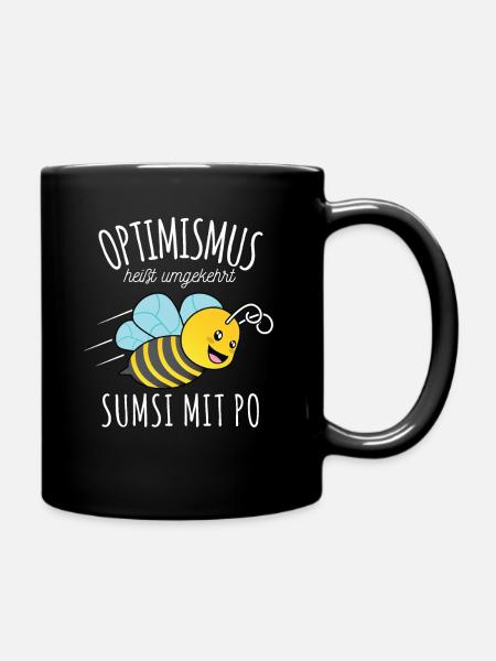 Imker Sumsi mit Po Optimismus Bienen Honig Lustige - Tasse einfarbig - Schwarz