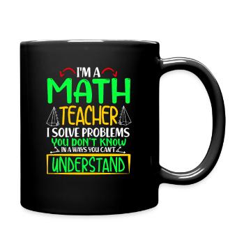 Cadeau de professeur de nerd mathématique - Mug uni - noir - Droite