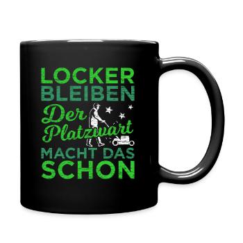 Greenkeeper Geschenk - Tasse einfarbig - Schwarz - Rechts
