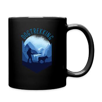 Dogtrekking randonnée avec chien canicross cadeau - Mug uni - noir - Droite