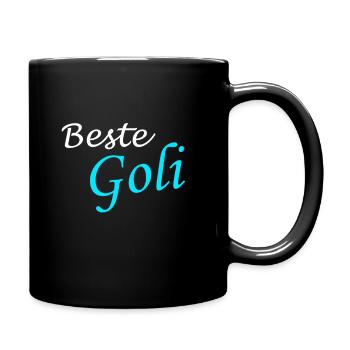 Beste Goli Firmgoli Geschenk Taufgoli - Tasse einfarbig - Schwarz - Rechts