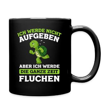 Ich Werde Nicht Aufgeben Läufer Schildkröte Laufen - Tasse einfarbig - Schwarz - Rechts