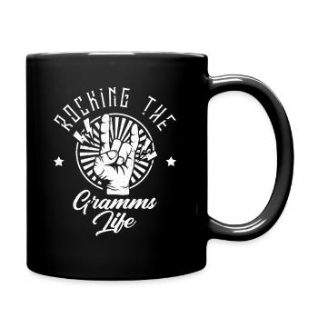 Mother's Gift Grandmothers Rocking the Gramms Life - Full Colour Mug - black - Right