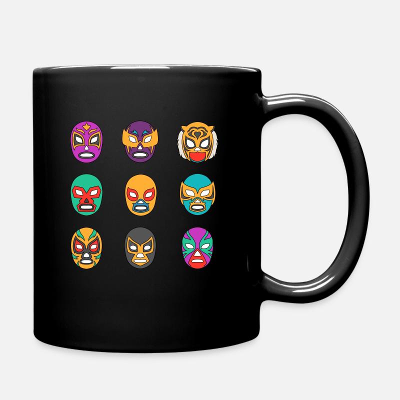 Mexikanischer Wrestler Lucha Libre Masken - Tasse einfarbig - Schwarz