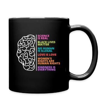 Science, personnes, vie, amour, femmes, droits - Mug uni - noir - Droite
