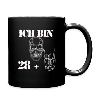 30. Geburtstag Geschenk Rocker Style Ich bin 28 + - Tasse einfarbig - Schwarz - Rechts