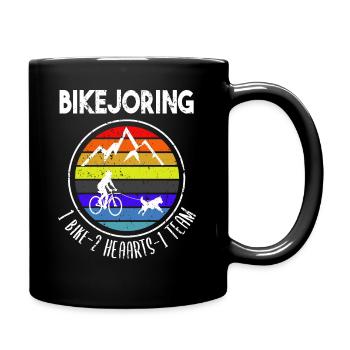 Bikejöring Zughundesport Hundesport Geschenkidee - Tasse einfarbig - Schwarz - Rechts
