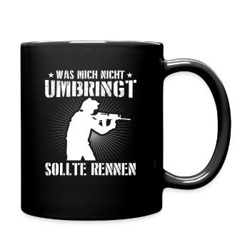 Fallschirmjäger Gebirgsjäger KSK Einsatz Spruch - Tasse einfarbig - Schwarz - Rechts