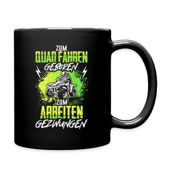 Quad ATV Geschenk Lustig - Tasse einfarbig - Schwarz - Rechts