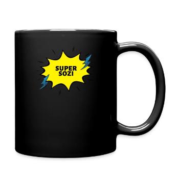 Super Social Work Gift - Full Colour Mug - black - Right