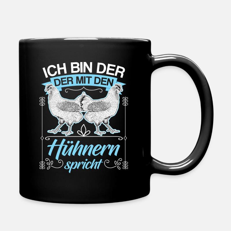 Huhn Hühner Flüsterer Bauer Landwirt Geschenk - Tasse einfarbig - Schwarz