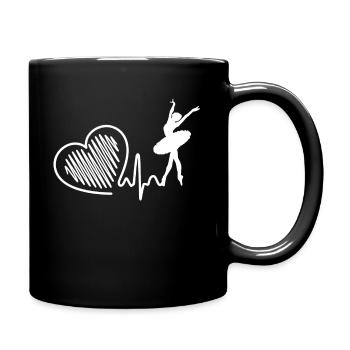 Ballet dancer Ballet dancer Heartbeat - Full Colour Mug - black - Right