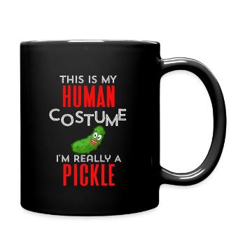 Ceci est mon costume, je suis vraiment un cornichon Lustig - Mug uni - noir - Droite
