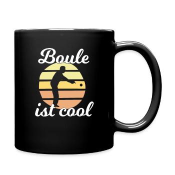 Boule Petanque Vintage - Tasse einfarbig - Schwarz - Rechts