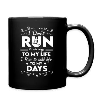 Running jogging sport gift - Full Colour Mug - black - Right