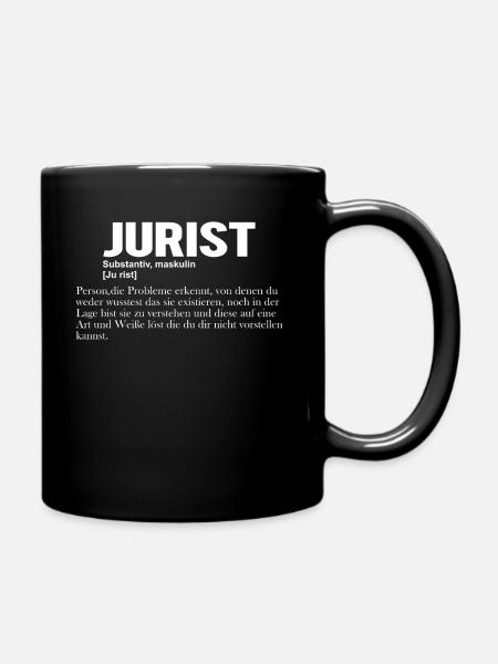 Jurist Wörterbuch Definition - Tasse einfarbig - Schwarz