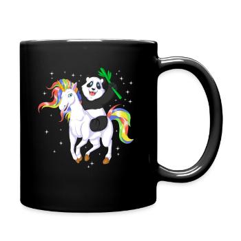 PANDA REITEN EINHORN - Tasse einfarbig - Schwarz - Rechts