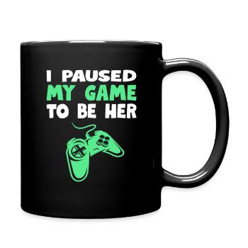 J'ai mis mon jeu en pause - Mug uni - noir - Droite