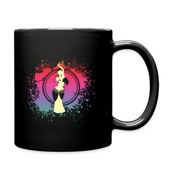 Conception de danse du ventre - Mug uni - noir - Droite