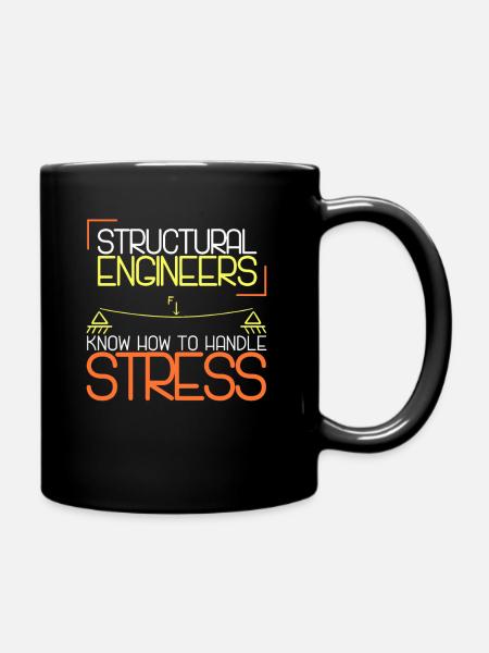 Civil engineer, civil engineering, structural engineering, structural engineer - Full Colour Mug - black