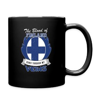 Le sang finlandais coule dans mes veines - Mug uni - noir - Droite