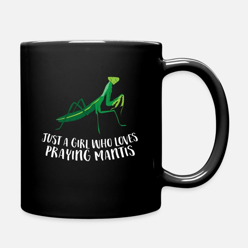 Nur Ein Mädchen Das Heuschrecken liebt Praying - Tasse einfarbig - Schwarz