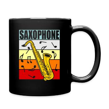 Saxophon - Tasse einfarbig - Schwarz - Rechts