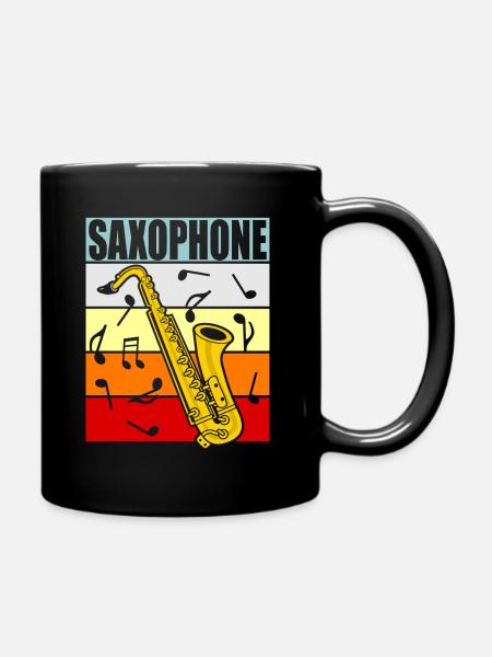 saxophone - Mug uni - noir