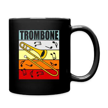 Trombone trombone - Full Colour Mug - black - Right