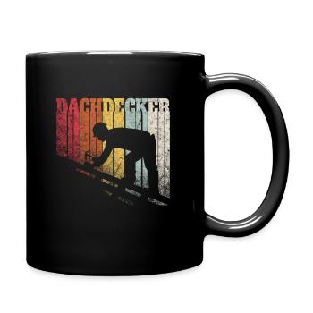 Couvreurs maître apprenti vintage disant cadeau - Mug uni - noir - Droite